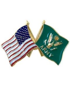 14809 - United States & Army Crossed Flags Pin