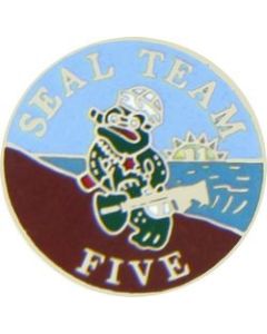14992 - US Navy Seal Team Five Insignia Pin