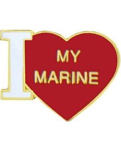 15344 - I Love My Marine Pin