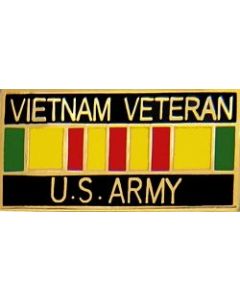 15627 - Vietnam Veteran United States Army with Ribbon Pin