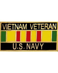 15628 - Vietnam Veteran United States Navy with Ribbon Pin