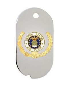 15776-DTN - United States Air Force Emblem with Wreath Dog Tag Key Ring
