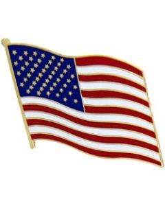 16266 - Wavy U S Flag Large Pin