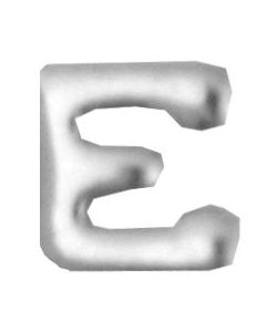 2549 - Silver Letter "E" Device for Ribbon Bars and Full Size Medals