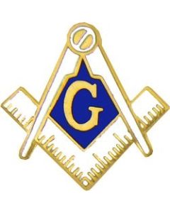 6040 - Masonic Symbol Cutout Pin