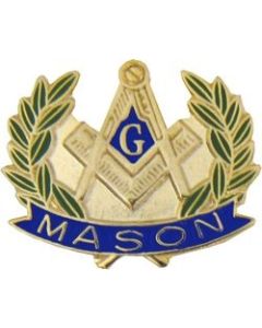 70097 - Masonic Symbol with Wreath Pin