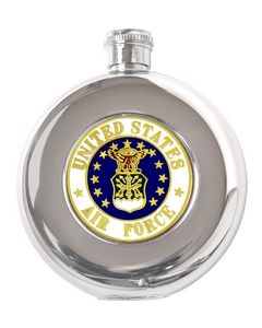 8777 - US Air Force Round 5oz. Stainless Steel Flask