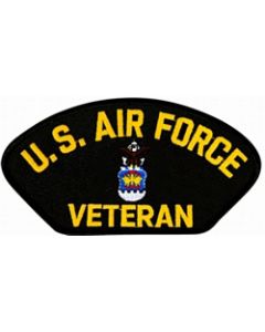 FLB1369 - US Air Force Veteran Emblem Black Patch