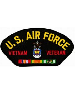 FLB1446 - US Air Force Vietnam Veteran with Ribbons Emblem Black Patch