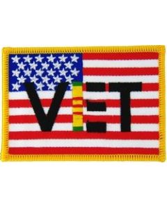FL1032 - US Flag Vietnam Veteran Small Patch