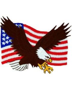 FL1148 - US Flag and Eagle Small Patch