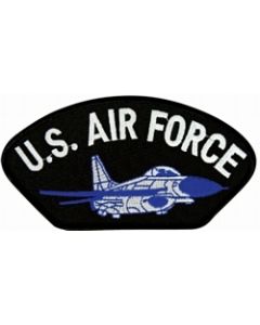 FLB1335 - US Air Force with Airplane Black Patch