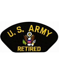 FLB1367 - United States Army Retired Insignia Black Patch