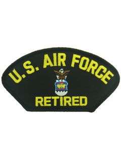 FLB1370 - US Air Force Retired Emblem Black Patch