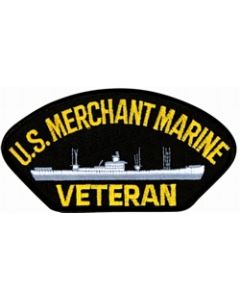 FLB1371 - US Merchant Marine Veteran with Ship Black Patch