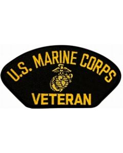 FLB1378 - US Marine Corps Veteran Insignia Black Patch