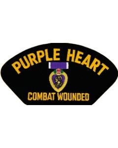 FLB1393 - Purple Heart Combat Wounded Black Patch