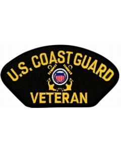FLB1394 - US Coast Guard Veteran Insignia Black Patch