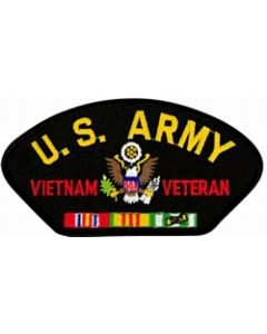 FLB1444 - United States Army Vietnam Veteran Insignia with Ribbon Black Patch