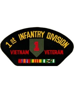 FLB1448 - Veitnam 1st Infantry Division Veteran with Ribbon Black Patch
