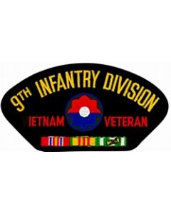 FLB1450 - 9th Infantry Division Vietnam Veteran with Ribbons Black Patch