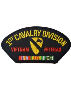 FLB1452 - Vietnam 1st Cavalry Division Veteran with Ribbon Black Patch