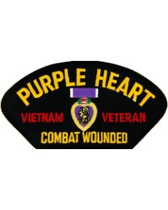 FLB1461 - Purple Heart Vietnam Veteran Combat Wounded Black Patch
