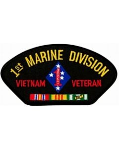 FLB1466 - 1st Marine Division Vietnam Veteran with Ribbons Black Patch