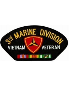 FLB1467 - 3rd Marine Division Vietnam Veteran with Ribbons Black Patch