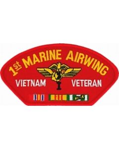 FLB1481 - 1st Marine Airwing Vietnam Veteran with Ribbons Red Patch
