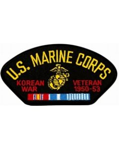 FLB1501 - US Marine Corps Korean War Veteran with Ribbons Black Patch