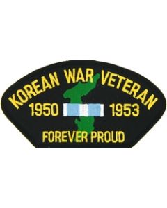 FLB1507 - Korean War Veteran Forever Proud Black Patch