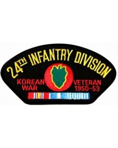 FLB1527 - 24th Infantry Division Korean War Veteran with Ribbons Black Patch