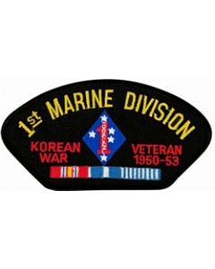 FLB1532 - 1st Marine Division Korean War Veteran with Ribbons Black Patch