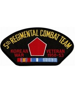 FLB1541 - 5th Regimental Combat Team Korea Veteran Black Patch