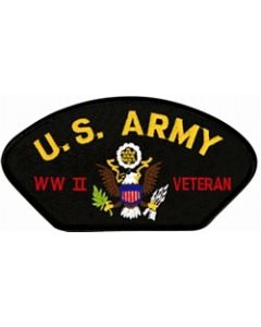 FLB1570 - United States Army World War II Veteran Insignia Black Patch