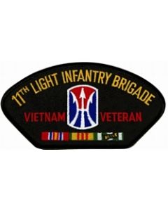 FLB1586 - 11th Light Infantry Brigade Vietnam Veteran Black Patch