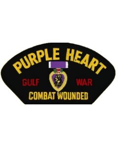 FLB1644 - Purple Heart Gulf War Combat Wounded Black Patch
