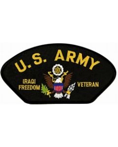 FLB1646 - United States Army Iraq Veteran Insignia Black Patch