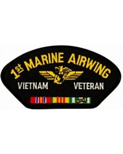 FLB1661 - 1st Marine Airwing Vietnam Veteran with Ribbons Black Patch