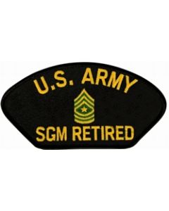 FLB1722 - United States Army Sergeant Major (1SGM) Retired Black Patch