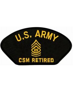 FLB1763 - United States Army Command Sergeant Major (CSM) Retired  Black Patch