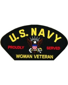FLB1780 - US Navy Proudly Served Woman Veteran Black Patch