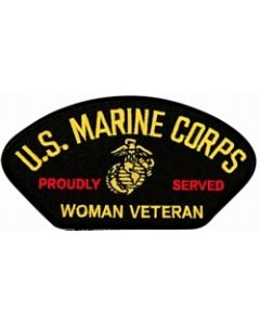 FLB1797 - US Marine Corps Proudly Served Woman Veteran Black Patch
