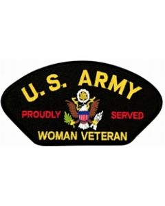 FLB1811 - US Army Proudly Served Woman Veteran Black Patch