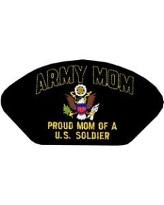FLB1874 - Army Mom - Proud Mom of a US Soldier Black Patch