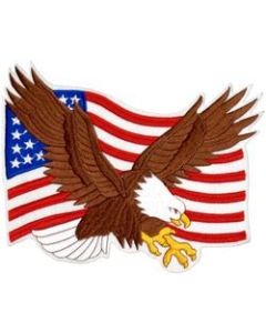 FLD1186 - United States Flag and Eagle Back Patch(9.5" x 7")
