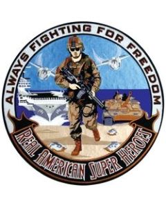 FLE1700 - Real American Super Hereos Back Patch (12 x 12")