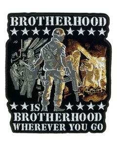 FLG1905 - Brotherhood Wherever You Go Back Patch (10 x 11  inch)
