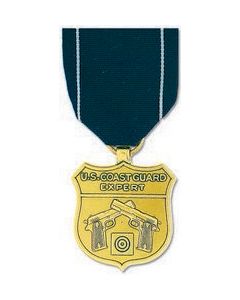 FSA433 - Coast Guard Expert Pistol Anodized Full Size Medal
